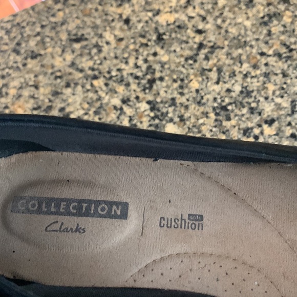 Black suede and leather women’s Clark shoes with Velcro ankle strap 10M - Picture 4 of 4